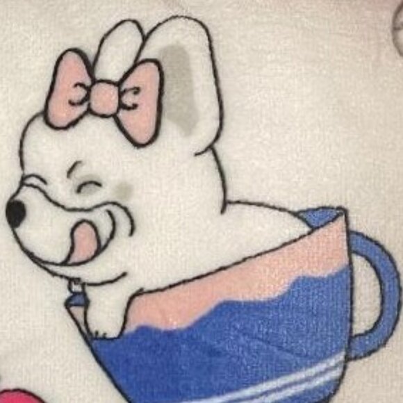 NWT FRENCH BULLDOG FRENCHIE OVERSIZED 60" X 70" PLUSH THROW BLANKET COFFEE LOVER - Picture 7 of 8